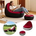 thumbnail image 1 of Klonfd Inflatable With Flocking Comfortable Adult Inflatable Vinyl Folding Recliner/air Mattress With Footstool And Air Suitable For Indoor And Outdoor Living, 1 of 6