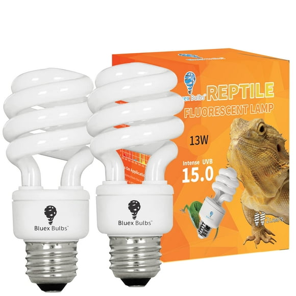 Bombilla Bluex para reptiles, 13 W, luz UVA UVB intensa, 15.0 UVB
