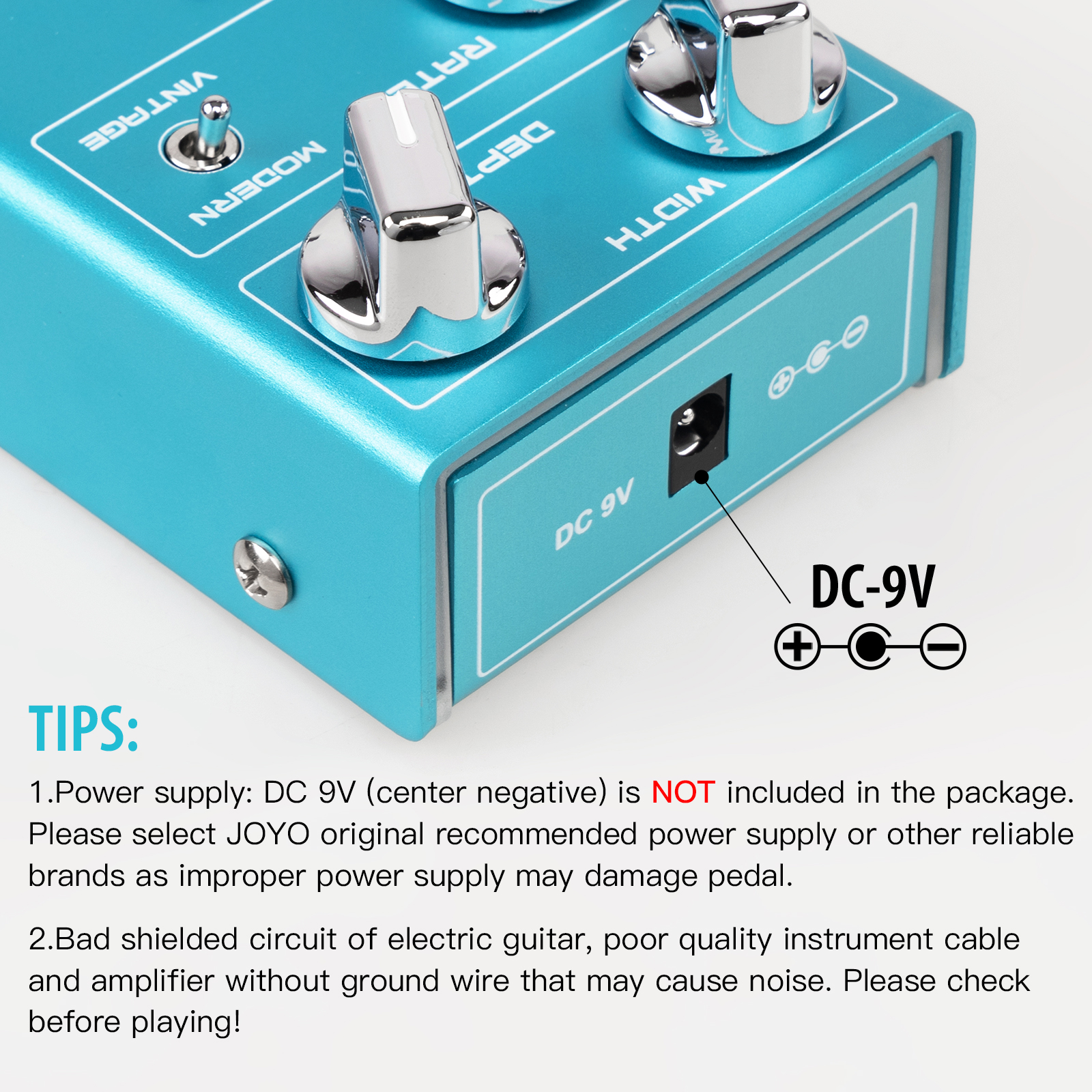 JOYO R-22 Chorus Guitar Effect Pedal Multiple Chorus Effects Modern/Vintage True Bypass
