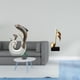 thumbnail image 2 of Estatua de cerámica de un delfín con nota musical, arte abstracto, figura moderna y creativa, adorno de mesa de resina, soporte de TV, chimenea, ofici, 2 of 8