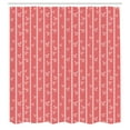 thumbnail image 3 of Ambesonne Geometric Forest Shower Curtain, Leafy Tree Artwork, 69"Wx70"L, Pale Pink Coral, 3 of 5