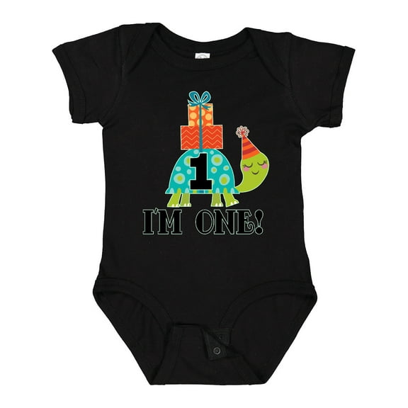 Inktastic First Birthday Turtle 1 Year Old Boys or Girls Baby Bodysuit