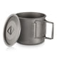 thumbnail image 5 of Kit de taza de titanio Copa de titanio ultraligera portátil para acampar al aire libre Tapa de agua de campo de campo , con manillable 300ml / 350ml / 450ml / 550ml / 650ml / 750ml, 5 of 7