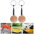 thumbnail image 1 of 2Pcs Floating Cork, Ball Key  Float Sailing Keyring Wooden Boat Canoe Water Sports Accessoriesred Rope, 1 of 8