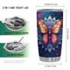 thumbnail image 2 of Taza de café Tumbler Oasisdream de 600 ml con estampado de mariposas, 2 of 6