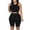 Black, variant on Simua Ribbed Two Piece Outfit Set for Women Solid Color Yoga Workout Tank Tops and Shorts Clothing