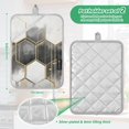 thumbnail image 6 of Yayeee Pot Holders Kitchen Heat Resistant with Pocket 7"x9.8" Cotton Oven Cooking Hot Pads, Grey Hexagons, 6 of 7