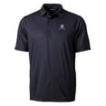 thumbnail image 2 of Men's Cutter & Buck Black Northwestern Wildcats Primary Team Logo Pike Double Dot Print Stretch Polo, 2 of 3