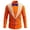 C-Orange, variant on Mens T-Shirts Valentine's Day Print Blouses Long Sleeve Button Lapel Casual Tops for Man