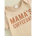 thumbnail image 6 of vera natura Baby Boys Girls Summer Outfits Letter Print Short Sleeve Rompers Long Pants Hat 3Pcs Clothes Set, 6 of 9