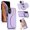 Purple, variant on Wallet Case Compatible with iPhone X / iPhone XS 360° Rotation Finger Ring Holder RFID Blocking Premium Leather Case with Card Slots Folio Flip PU Durable for Men Women, Purple