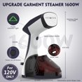 thumbnail image 5 of 300ml Portable Clothes Steamer 15-Second Heat-Up Handheld Steamer for Clothes 1500W Detachable Tank, Stainless Steel Soleplate, Travel Garment & Fabric Steamers for Home/Office, 120V, 5 of 7