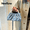 blue, variant on Women Pearl Handle Ruched Cloud Mini Crossbody Bag, Soft PU Leather Magnetic Closure Shoulder Handbag, Trendy Clutch Purse for Daily Dating, 4 Colors Available