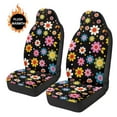 thumbnail image 3 of Uorisanigo Car Seat Covers, Set of 2 Car Seat Cover Front Seats Protectors, Colorful Daisy Print Automotive Seats Covers for Most Cars SUVs Sedans, Soft Full Wrapping Edge Cushion Cover, 3 of 7