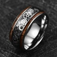 thumbnail image 2 of 10mm Men's Steampunk Gear Wheel Tungsten Rings Wood Wedding Band Dome Style Size 7-14, 2 of 5