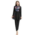thumbnail image 3 of IBTOM CASTLE Womens Burkini Swimsuits Muslim Modest Swimwear Islamic Full Body Swimming Top Pants Hijab Long Sleeve Rash Guard L Black, 3 of 8
