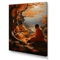 thumbnail image 2 of Designart "The Wisdom Of Upanishads In Walnut Tones I" Hinduism Wall Decor, 2 of 7