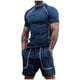 thumbnail image 2 of Conjunto de Lavado Corporal de Hombres 2-En-1 Running & Fitness Outfit, Pantalones Cortos de Ajuste Apretado con Manga Corta, Calcetines de Carrera de Hombres, 2 of 9