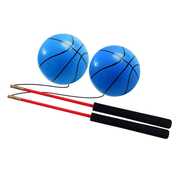 Pelota de ejercicio con asas de espuma antideslizantes para adultos, niños y ancianos. Azul