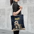 thumbnail image 4 of Happy New Year American Shorthair Welcome 2025 Balloon Firework Party All Over Print 3D Canvas Tote Bag Cat Lover Kitten Owner Gifts Reusable Handbag - 01014, 4 of 5