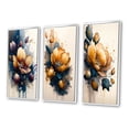 thumbnail image 3 of Designart "Scarlet Crocus Blossoms III" Floral & Botanical Framed Wall Art Set Of 3 - Blue Crocus Frame Gallery Set For Office Decor, 3 of 6