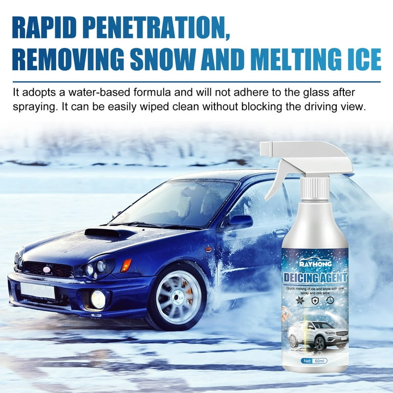 Gotofar 60ML Car Snow Melting Spray Ice Melting Snow Removal Auto Deicing  Agent Windshields Windows Mirrors Deicer Spray Snow Melting Defr 