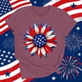 thumbnail image 4 of USA Flag Tee Shirt for Women 4th of July Memorial Day T Shirt American Proud T Shirt Casual Short Sleeve Graphic Tee, 4 of 7