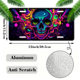 thumbnail image 2 of 1 Pcs License Plate Covers & Frames, Neon - colored Skull with Abstract Patterns For Decorative Front, Aluminum License Plate Covers & Frames Cover For Men Women, 12" X 6", 2 of 7
