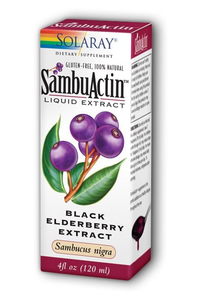 Solaray Sambuactin Elderberry Extract Liquid, 4 Fl Oz