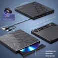 thumbnail image 3 of External CD/DVD Drive For Laptop, DVD Player For Laptop, 8 In 1 USB 3.0 Ultra-Slim Portable,DVD/ CD Burner External Disk Drive Optical Compatible With Laptop Desktop Mac, 3 of 5