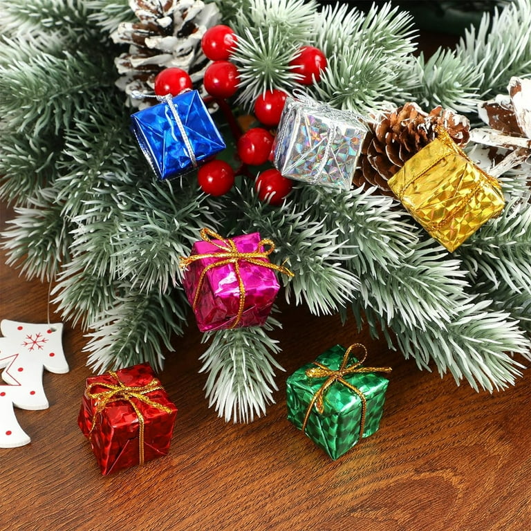 24 Pcs Mini Gift Boxes Christmas Ornaments,Bexikou 1.57inch Mini