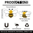 thumbnail image 3 of SLYNSHome 2Pcs Bee Decor Refrigerator Magnets Stickers Cute Bee Magnets for Cars Office Whiteboard Mailbox, 3 of 8