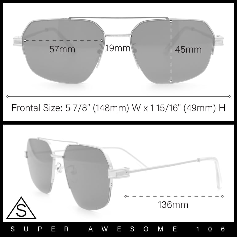 Mens Luxury Half Rim Metal Frame Rectangular Euro Fashion 
