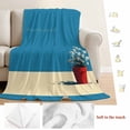 thumbnail image 5 of Blue Daisy Vase Blanket Soft Cozy Warm Throw Blanket for Couch, Plush Fuzzy Flannel Fleece Blankets for Sofa, Spring Floral Modern Art Bed Blankets Lightweight Gifts for Women, 50"x60", 5 of 9