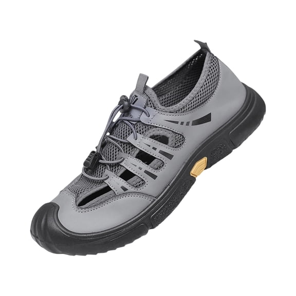 Domuza Mens Hiking Water Shoes for Women Quick Dry Outdoor Sport Sneakers Non Slip Lightweight Breathable Summer Trekking and Walking Climbing Shoe Gray 9 (EU-43)