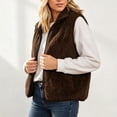 thumbnail image 2 of HAiming Fleece Vest for Women Sleeveless Lightweight Comfy Solid Color Casual Jackets Fall Winter Outdoors Sweaters, 2 of 9