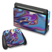 Skin Decal For Nintendo Switch Vinyl Wrap / Opalescent Resin Marble Oil Slick