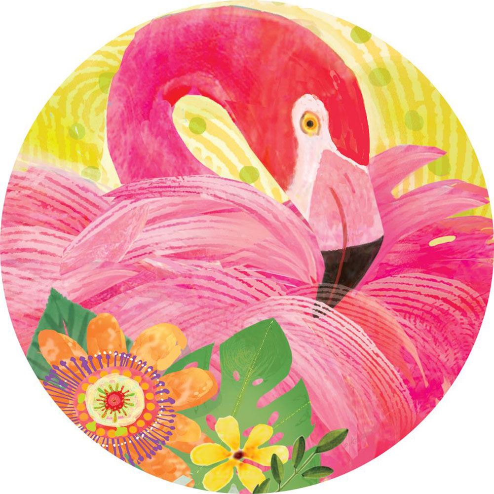 Custom Decor Accent Flamingo Floral