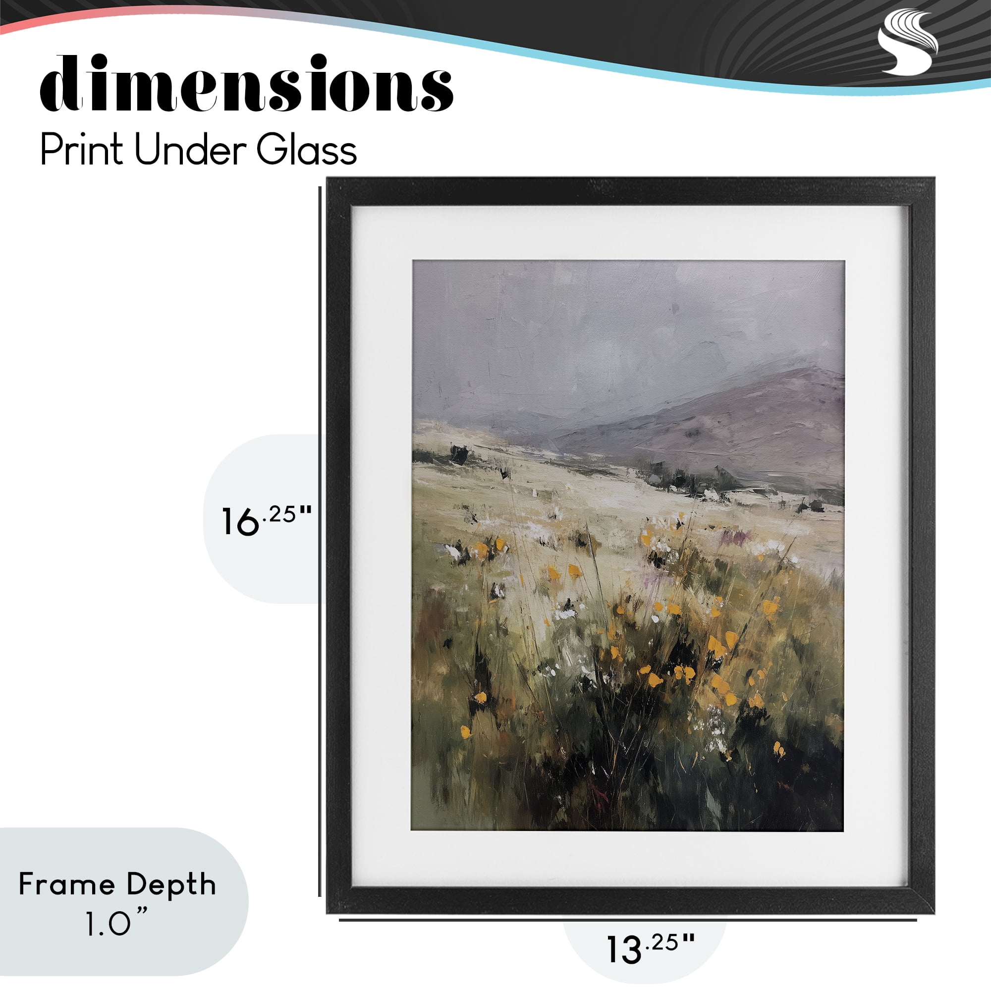Stupell Industries Verdant Dreams Landscape Black Framed Print Under Glass, design by Svetlana Aleynikova