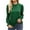 Dark Green, variant on ZHENWEI Womens Puff Long Sleeve Fall Blouses Frill Mock Neck Ruffle Work Casual Loose Tunic Tops
