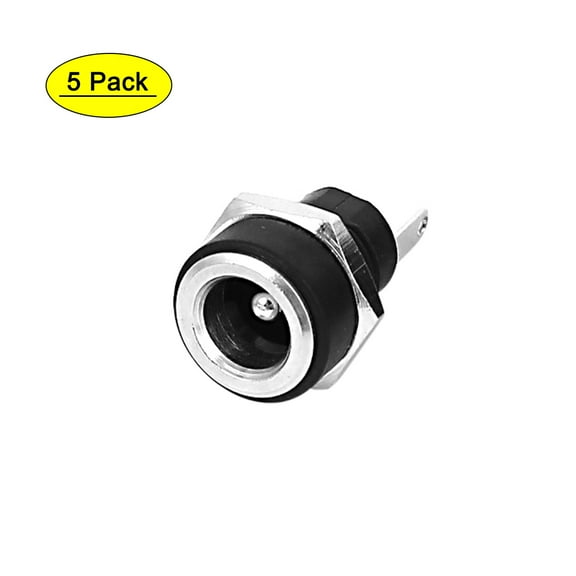 5 Pcs 2 Terminal Female 2.1mmx5.5mm DC Power Jack Socket Audio Connector