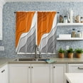 thumbnail image 4 of Orange Grey Gradient Abstract Curtain Home Decoration Living Room Short Curtains Window Treatments For Kitchen Bedroom, 4 of 6