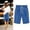 *Blue, variant on ClodeEU Women's Plus Size Linen Blend Knee Length Shorts,Solid Color Casual Bermuda Pants Blue,Womens Plus XXXXXL
