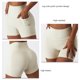 thumbnail image 5 of Pantalones cortos de yoga para mujer Medias deportivas de cintura alta Leggings de entrenamiento de secado rápido para mujer con bolsillos para correr Fitness Albaricoque S, 5 of 6