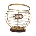 thumbnail image 4 of DOLITY Coffee Pod Holder Bar Accessories Fruit Basket Coffee Capsule Storage Basket Gold, 4 of 9