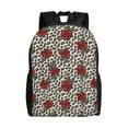 thumbnail image 1 of Disketp Leopard Print Rose Mochila Unisex de Apertura Lateral Completa, Mochila para Laptop para Escuela, Trabajo y Viajes, 1 of 8
