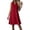 Wine, variant on TAGOLD Womens Sleeveless V-Neck Knee-High Dress Zip Solid Color Short Dress For Summer Daily Use
