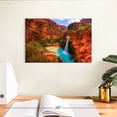 thumbnail image 3 of Elephant Stock Havasupai Canyon Falls Wall Art - Horizontal Canvas Wall Art - Living Room Wall Decor - Nature Canvas - Brown And Blue Decor - 12" x 8", 3 of 8
