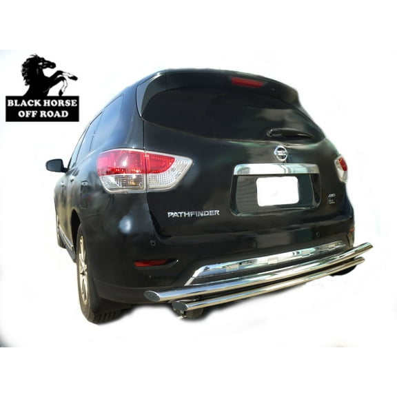 Black Horse Rear Bumper Guard CRDL-NIN201S For 13-19 Nissan Pathfinder Stainless Double layer Rear Bumper Guard Brackets-01S..( Will NOT Interfe...