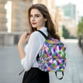 thumbnail image 6 of FORMRS Mini Backpack Purse for Women Travel Daypack Casual Shoulder Bag, Green Wavy Plaid, 6 of 7